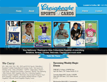 Tablet Screenshot of chesapeakesportscards.com